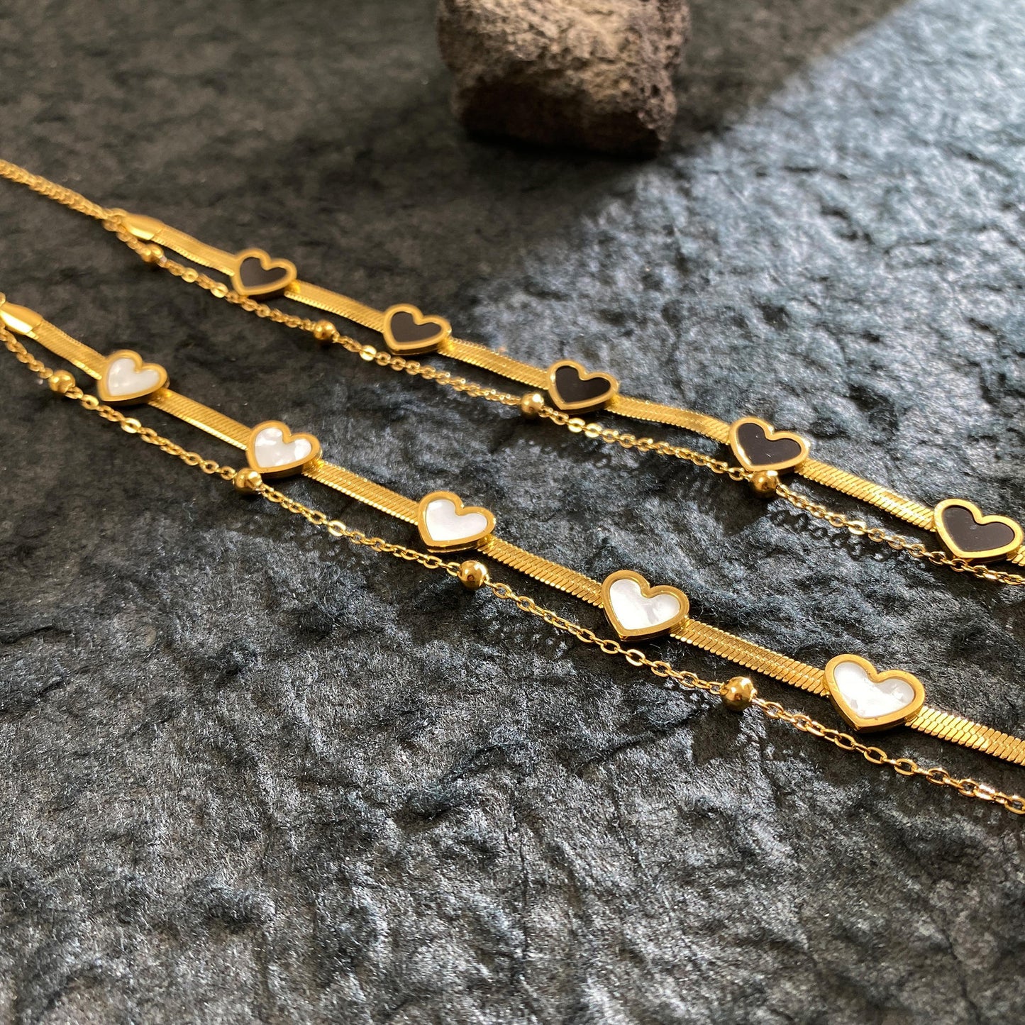 Anti Tarnish Lucky Heart Bracelet