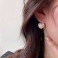 Heart Shaped Pearl Earrings