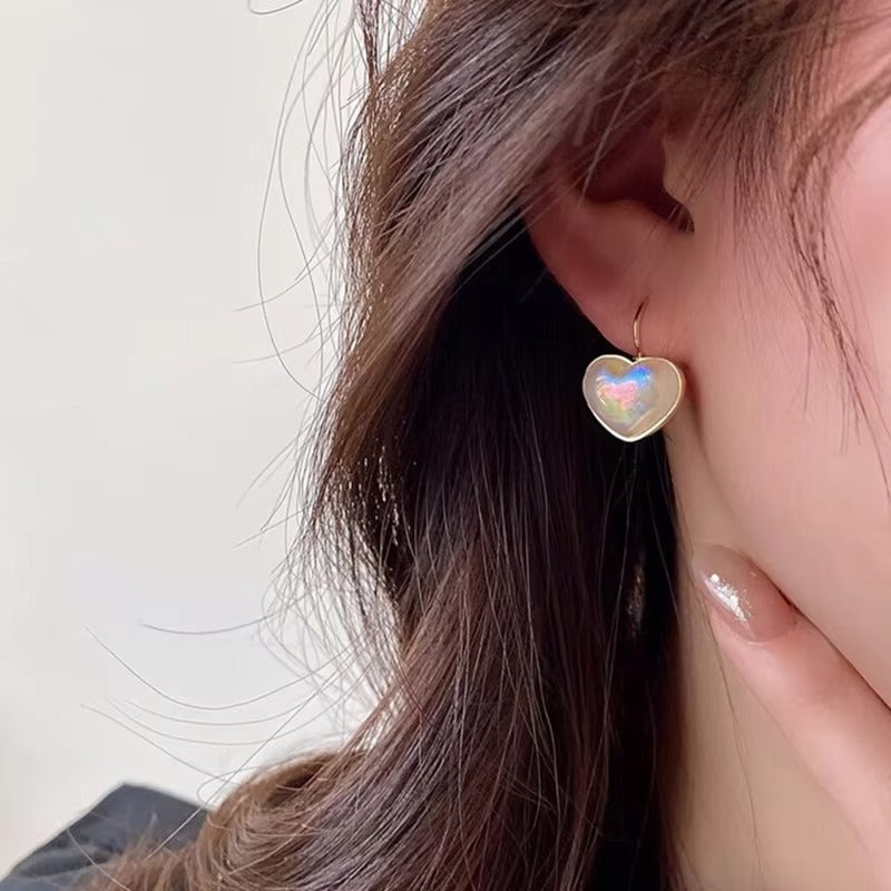 Heart Shaped Pearl Earrings