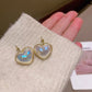 Heart Shaped Pearl Earrings