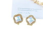 High-End Versatile Four-Leaf Clover Geometric Square Earrings