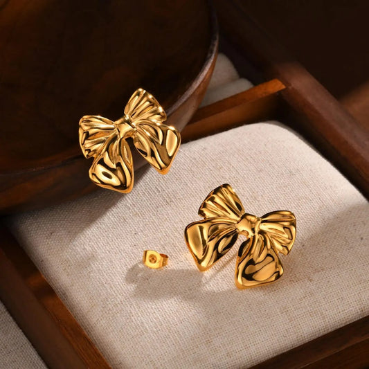 Anti Tarnish Bow Earrings