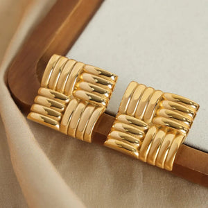 Anti Tarnish Square Shape Earrings