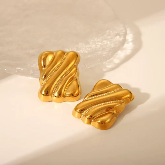 Rectangle Anti Tarnish Earrings