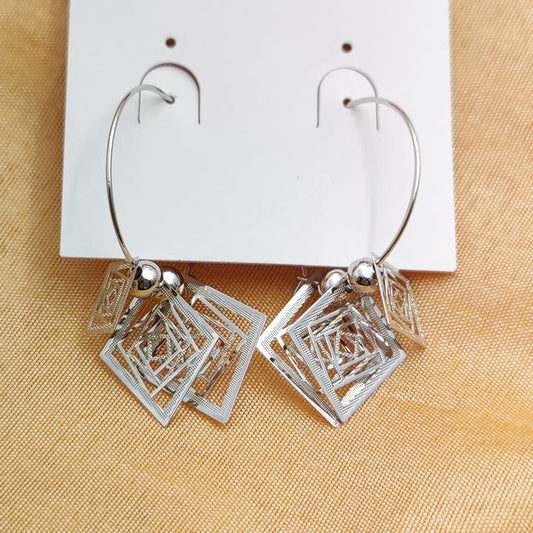 Trendy Drop Square Earring