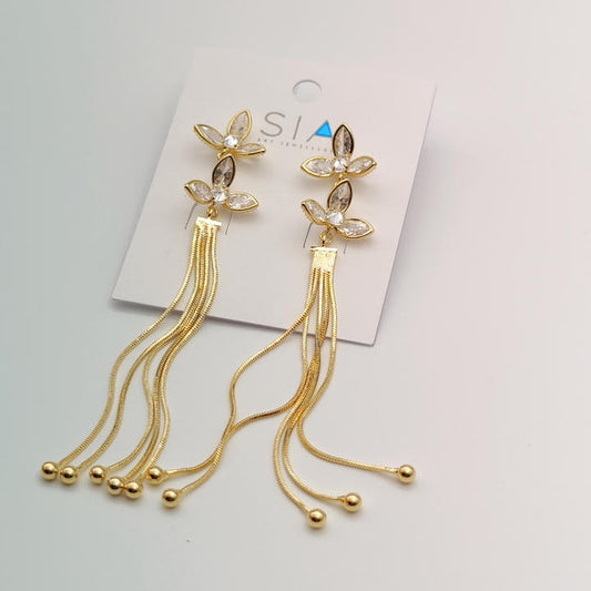 Stunning Drop Chain Diamond Earring