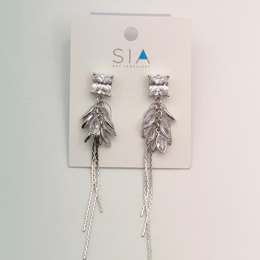 Stunning Drop Chain Diamond Earring