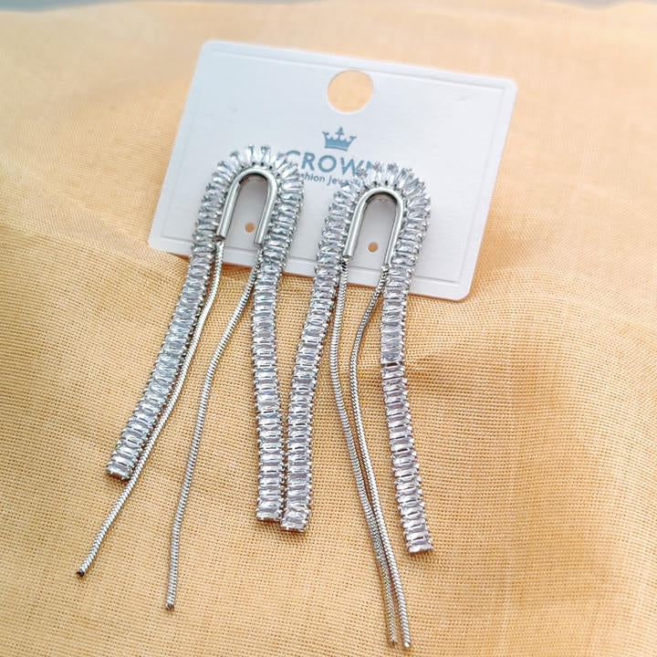 Elegant Drop Diamond Chain Earring