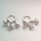 Drop Butterfly Flower Diamond Earring