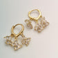Drop Butterfly Flower Diamond Earring