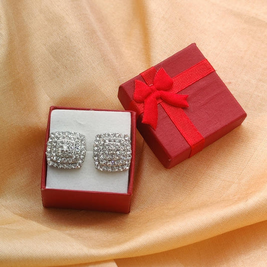 Square Diamond Stunning Stud Earring