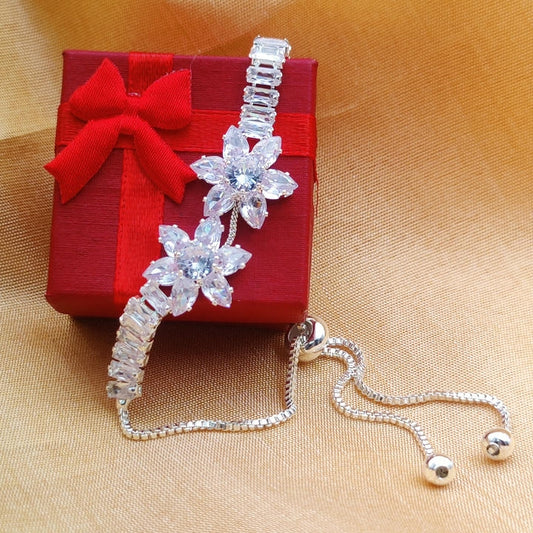 Rhinestone Flower Diamond Bracelet