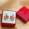 Trendy Stone Stud Earrings With Firkee Screw