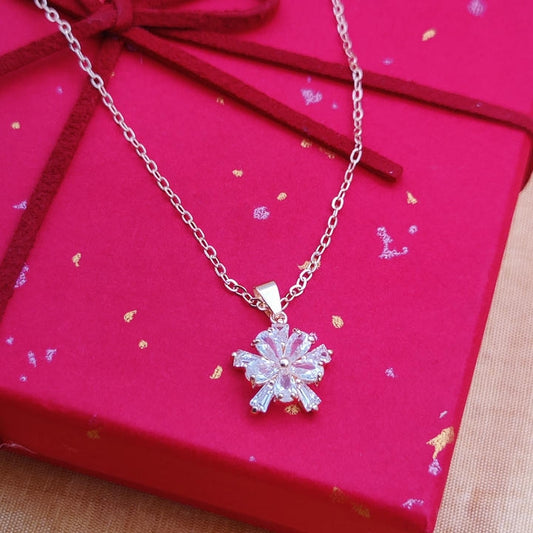 Trendy AD Stone Flower Necklace