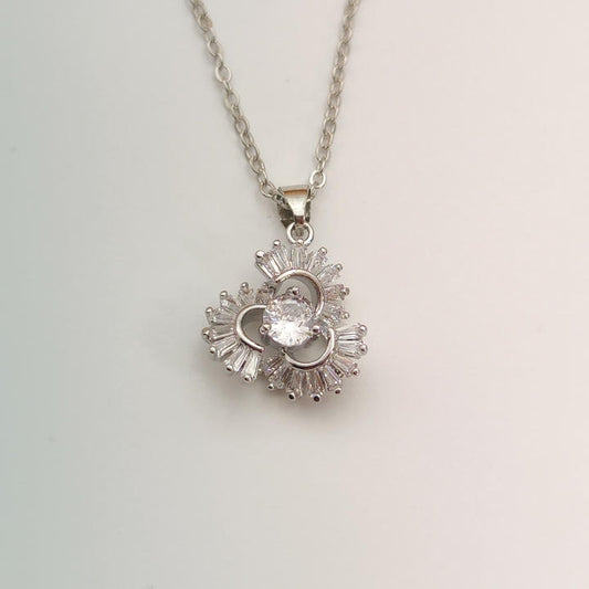 Trendy AD Stone Flower Necklace