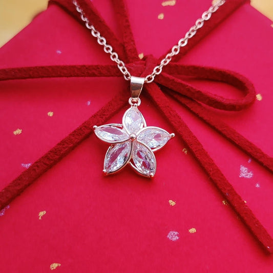 Trendy AD Stone Flower Necklace