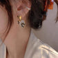 Korean Exquisite Heart Flower Stud Earrings