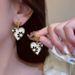 Korean Exquisite Heart Flower Stud Earrings