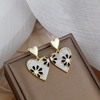 Korean Exquisite Heart Flower Stud Earrings