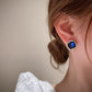 Korean Luxury Elegant Blue Square Earrings