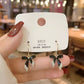 Korean New Black Bow Micro Diamond Earrings