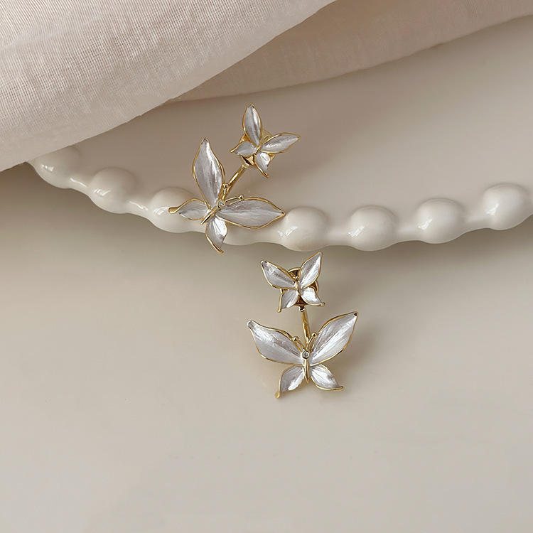 Korean Trendy Gold-Plated Butterfly Hoop Earring