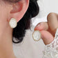 Korean Trendy Irregular Geometric Water Ripple Studs Earrings