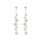 Korean Version Long Pearl Alloy Drop Earrings