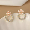 Flower Diamond Stud Earrings