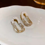 Diamond Pearl Drop Earrings