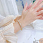 Anti Tarnish Micro Layered Zirconia Studed Bangle Bracelet