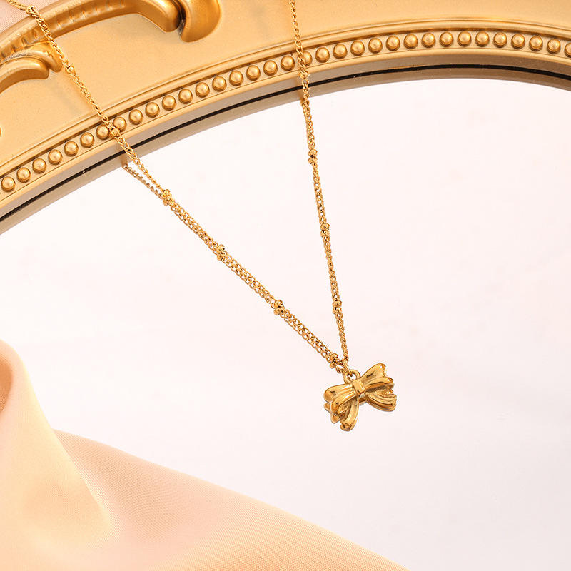 Anti Tarnish Minimal Beads Chain Necklace