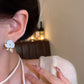 Needle Flower Pearl Earring