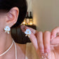 Needle Flower Pearl Earring