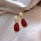 Red Retro Temperament Earrings