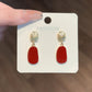 Red Retro Temperament Earrings