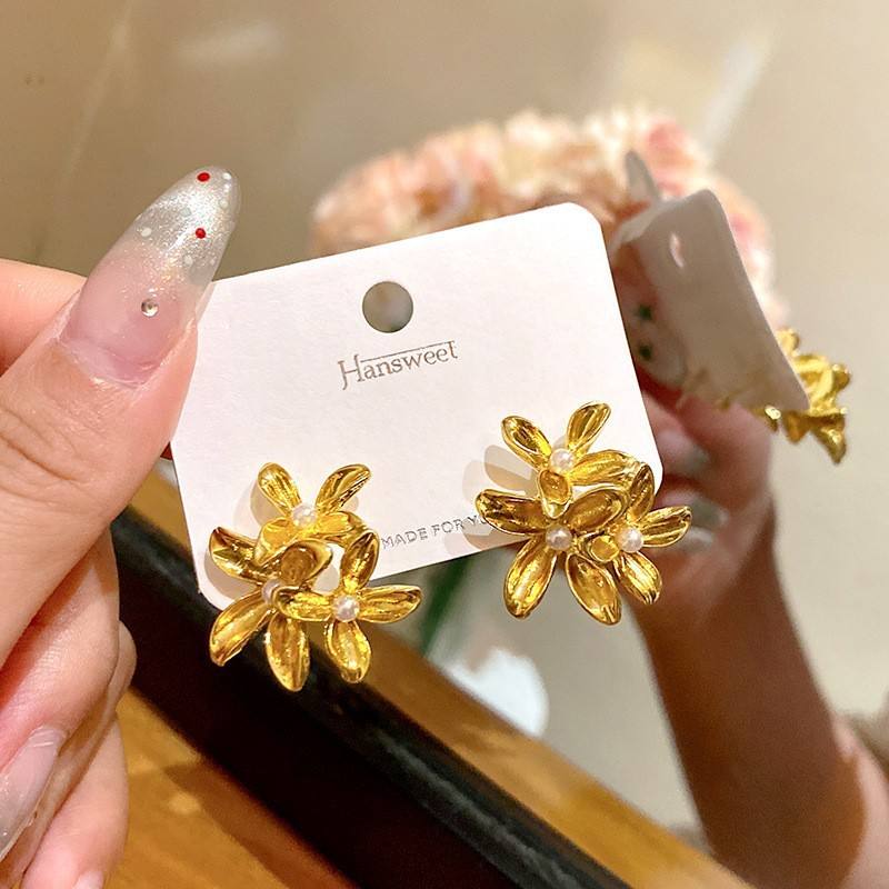 Retro Flower Earrings Stud Earrings