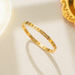 Anti Tarnish Roman Numbers Cut & Stone Bangle Bracelet