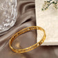 Anti Tarnish Roman Numeral Cuts Bangle Bracelet