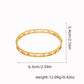 Anti Tarnish Roman Numeral Cuts Bangle Bracelet