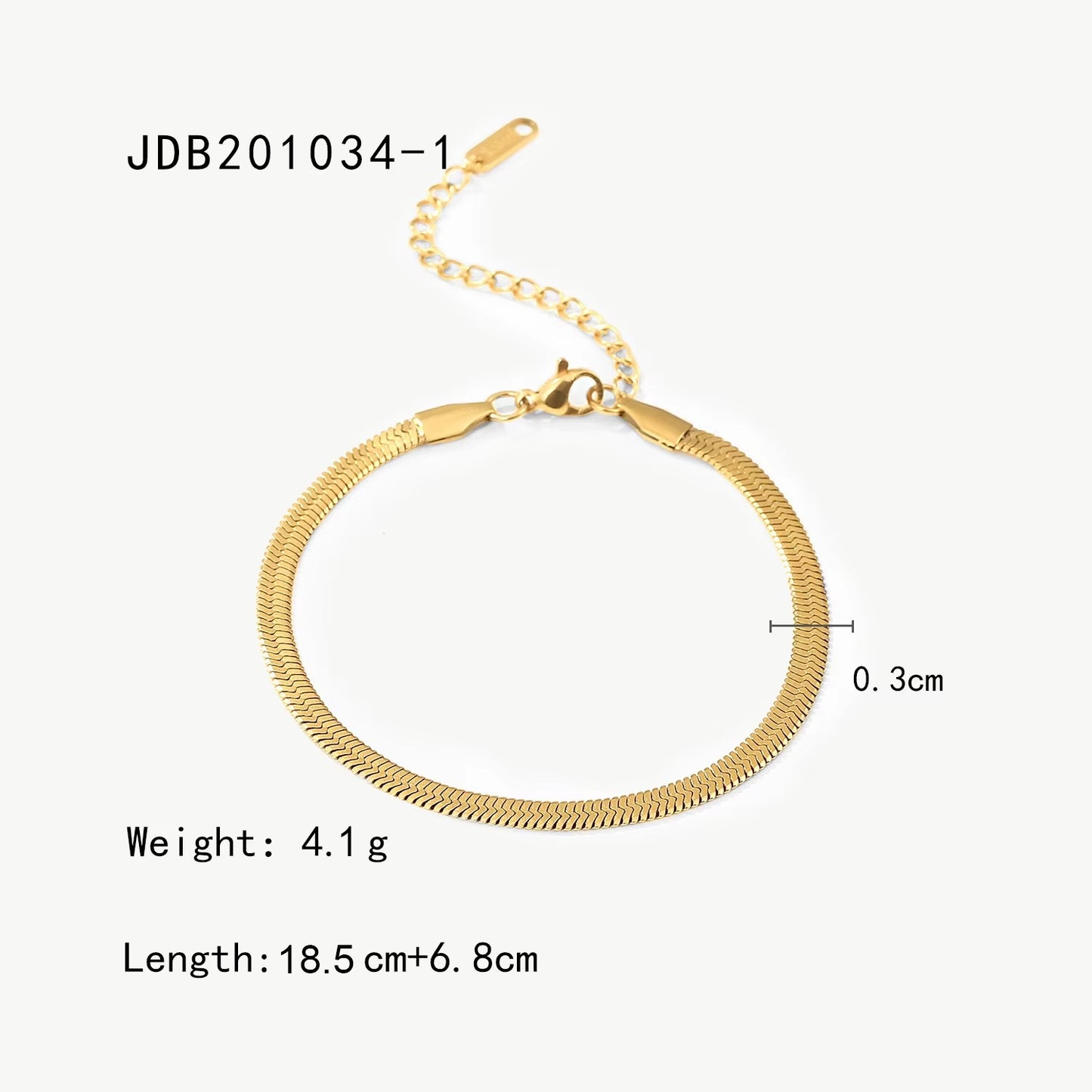 Anti Tarnish Snake Chain Bracelet