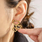 Stainless Steel Heart-Shaped Stud Earrings