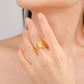 Anti-Tarnish Shell And Star Fish Ring