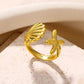 Anti-Tarnish Shell And Star Fish Ring