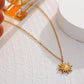 Anti Tarnish Then Sun Pendant Necklace