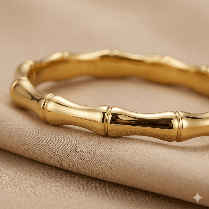 Anti Tarnish Thick Bamboo Style Kada Bracelet