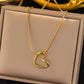 Anti Tarnish Trendy Heart Hollow Necklace