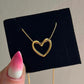 Anti Tarnish Trendy Heart Hollow Necklace