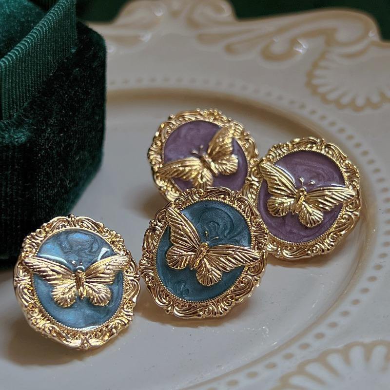 Trendy Retro French Butterfly Earrings
