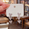Triple Heart Drop Earrings